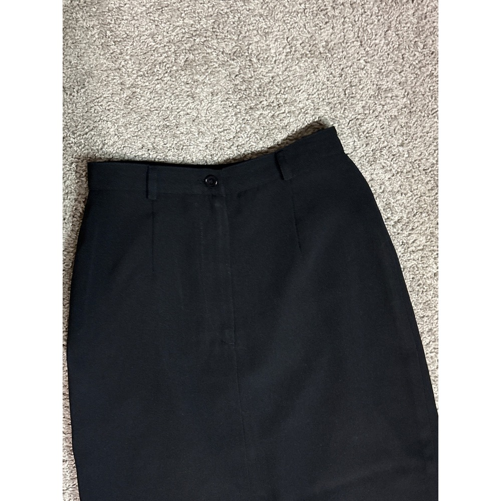 J.G. Hook Collection Petite Black Maxi Skirt Size 2P High Waist Lined Slit y2k - Picture 2 of 7